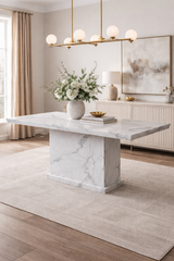 MB White Marble Dining Table (1.5m) – image 1