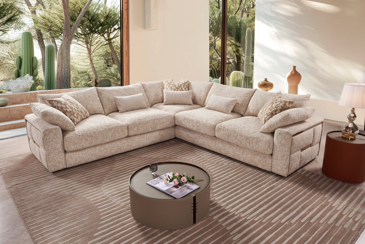 Jupiter Large Corner Sofa Bronze Accent