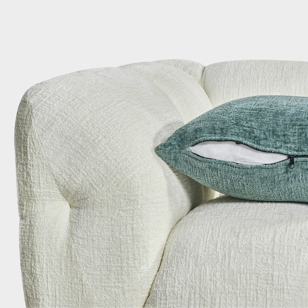 Genoa Right hand Corner Bubble Sofa Beige and Charcoal