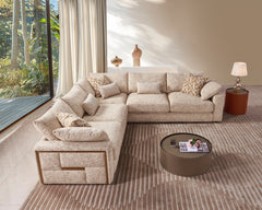Jupiter Large Corner Sofa Bronze Accent