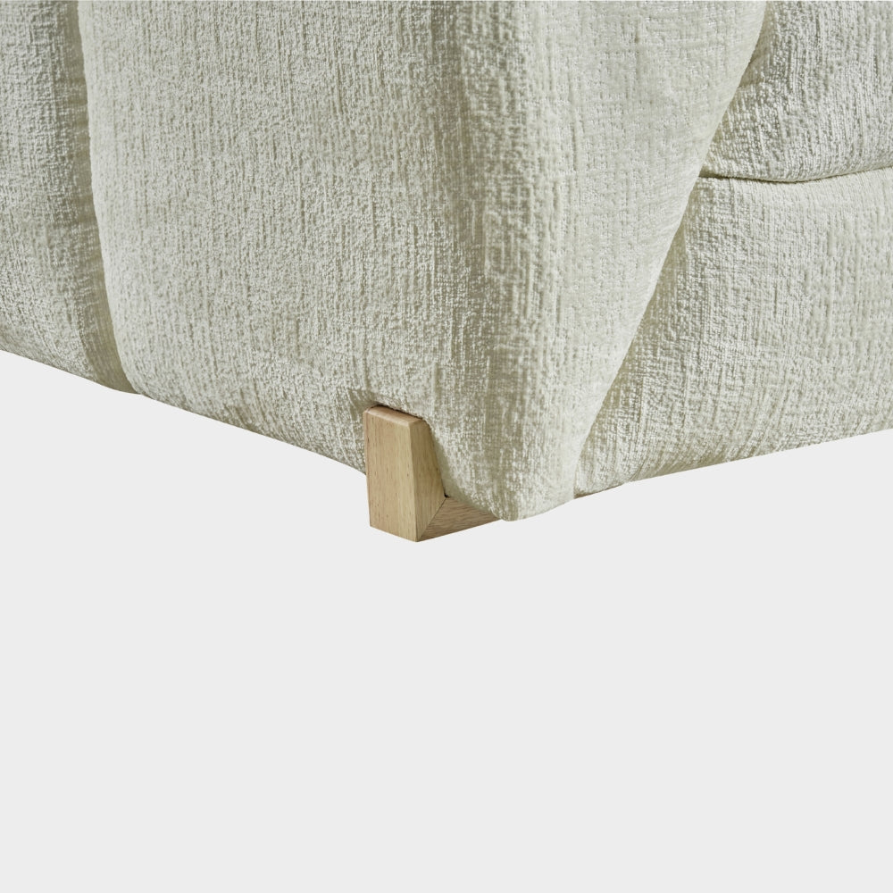 Genoa Right hand Corner Bubble Sofa Beige and Charcoal