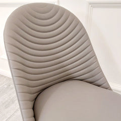 Alba Leather Dining Chair Grey, Tan and Khaki - Estelle Decor