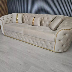 Ambassador  sofa cream plush- stratus interiors