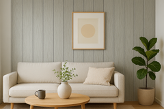 Wood Effect Flat Wall Panels -Oak Ash and Walnut 235cm x 40cm (5 pack)