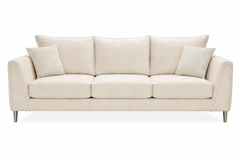 Elaine Velvet Fullback Elegant sofa – Luxury Modern Upholstered Couch with Gold Legs