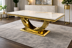 London Dining Table (1.8/2m) – Gold Frame – image 1