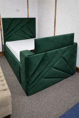Geometric  Lined TV Bed matching foot board