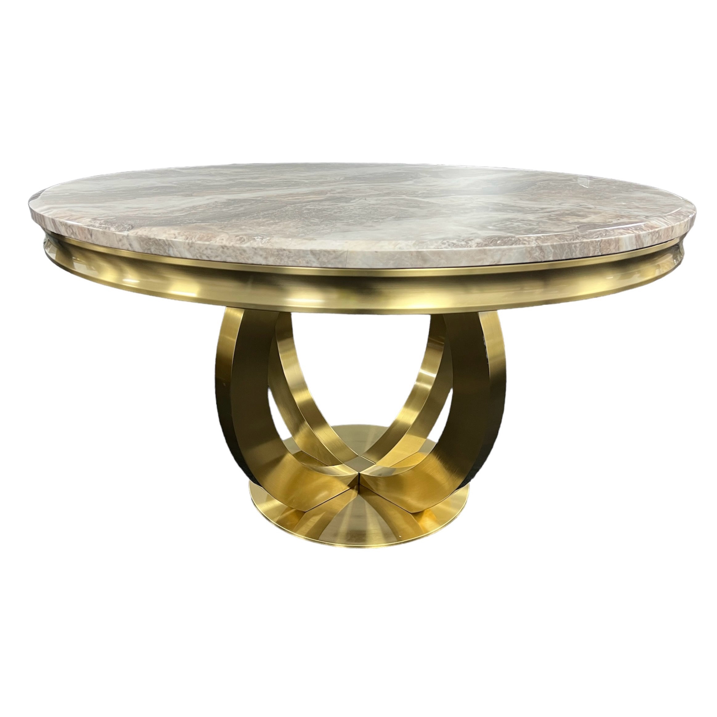 Chelsea Round Table (1.3m) – Gold Frame – image 2