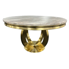 Chelsea Round Table (1.3m) – Gold Frame – image 2