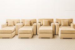 Barclay Cinema style sofa Armchair Contrast Piping Cup holders
