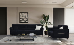 Aluxo Albany Sofa  Black Lux Boucle Fabric