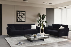 Aluxo Albany Sofa  Black Lux Boucle Fabric
