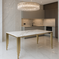 Mayfair Gold Dining Table (1.8m) – Gold Frame – image 1