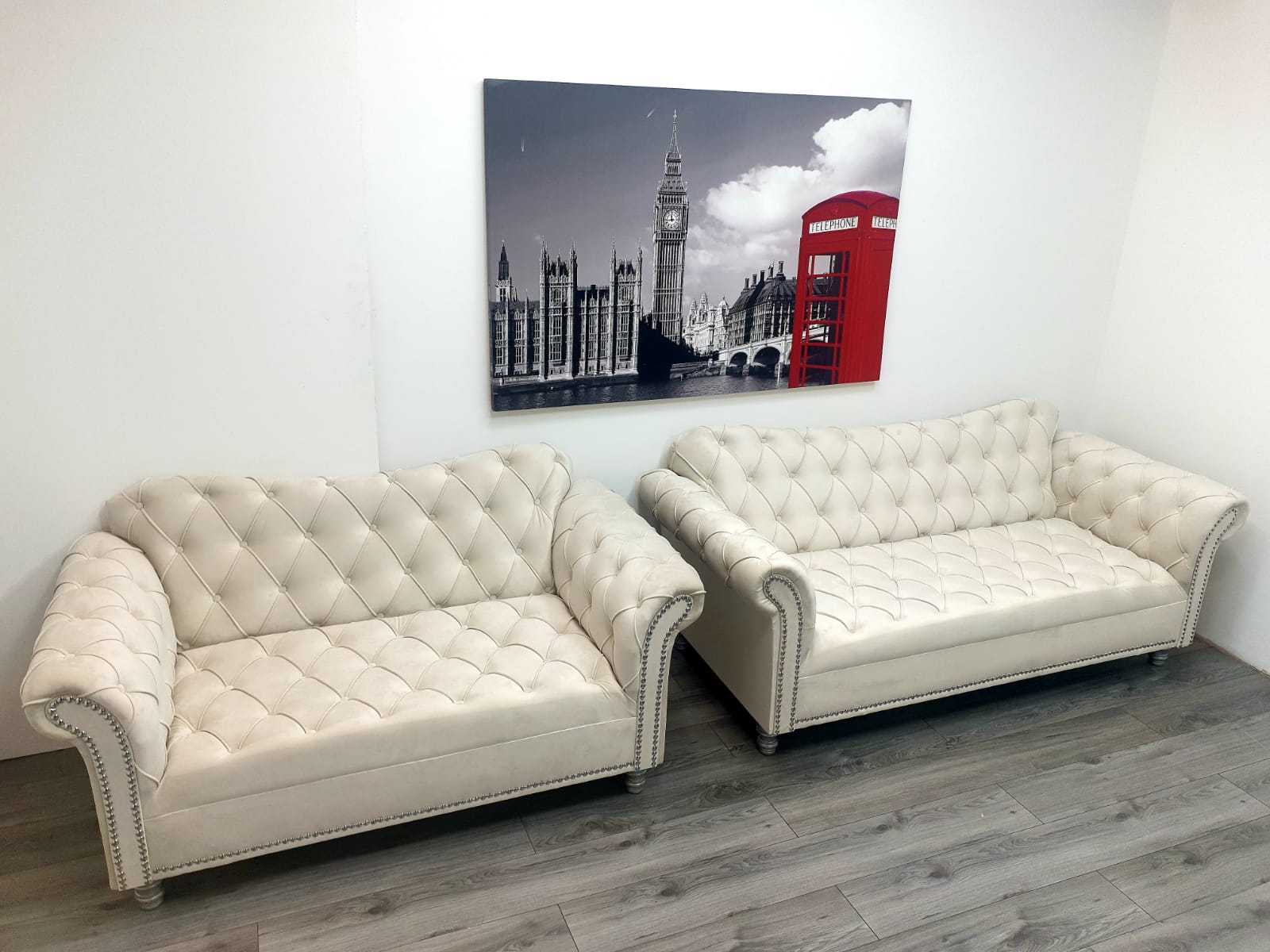 Elegance Fully Upholstered Chesterfield Sofa Corner - Estelle Decor