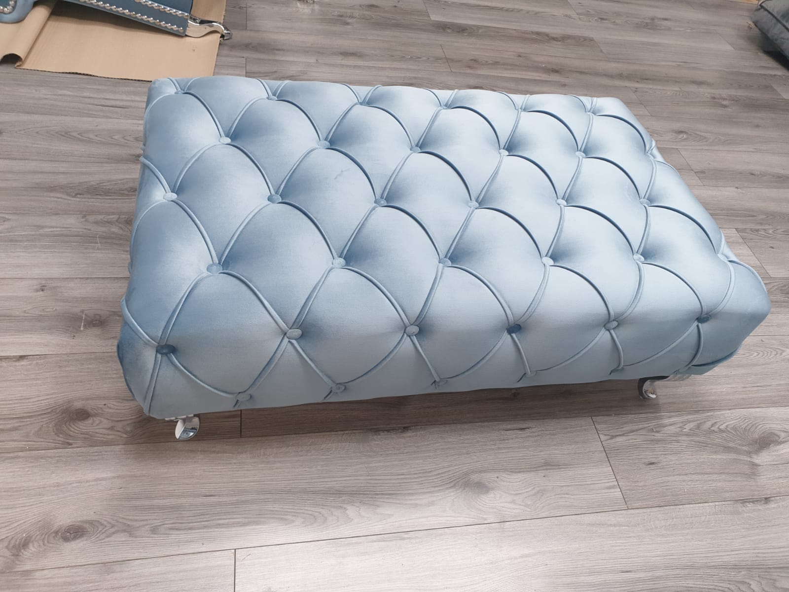 Chesterfield Upholstered Footstool - Estelle Decor