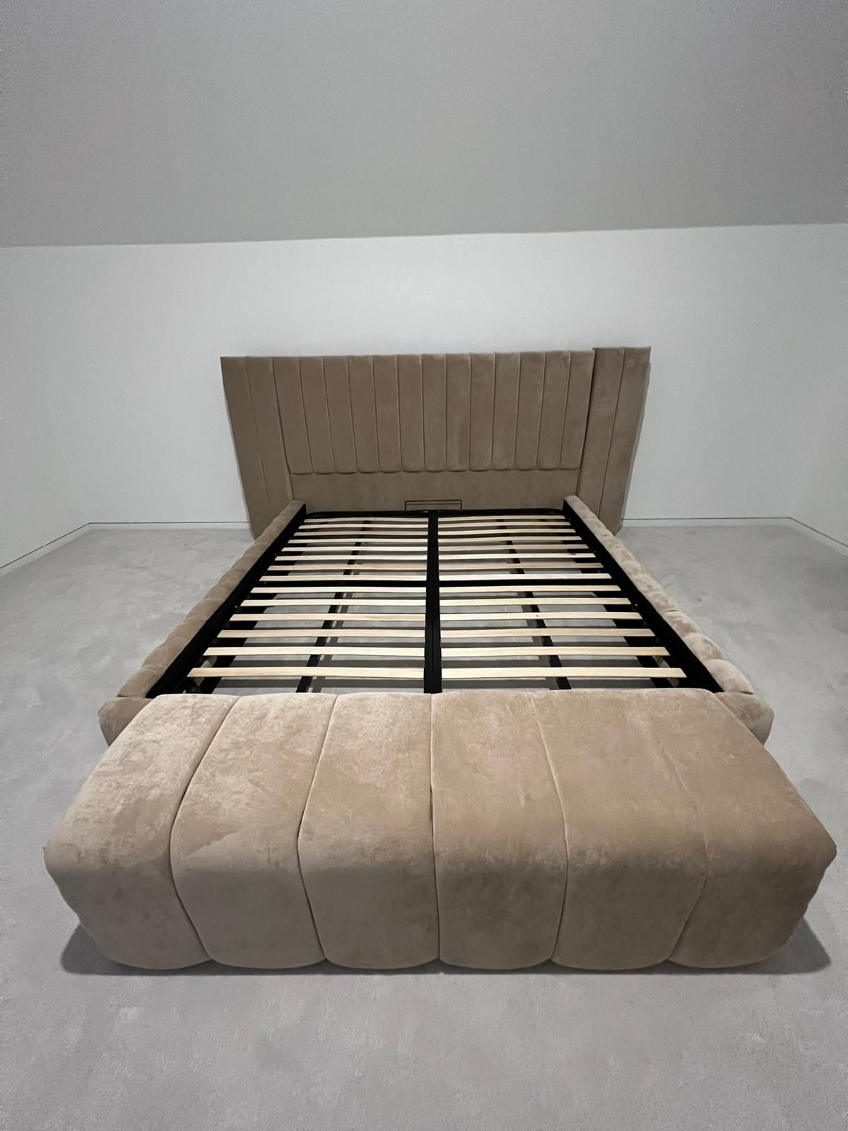 Continental Extra Wide Upholstered Panel Bed Frame – Handmade in UK
