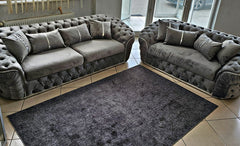 Ambassador Chesterfield Sofa – Plush Velvet Sofa with Gold or Silver Trim