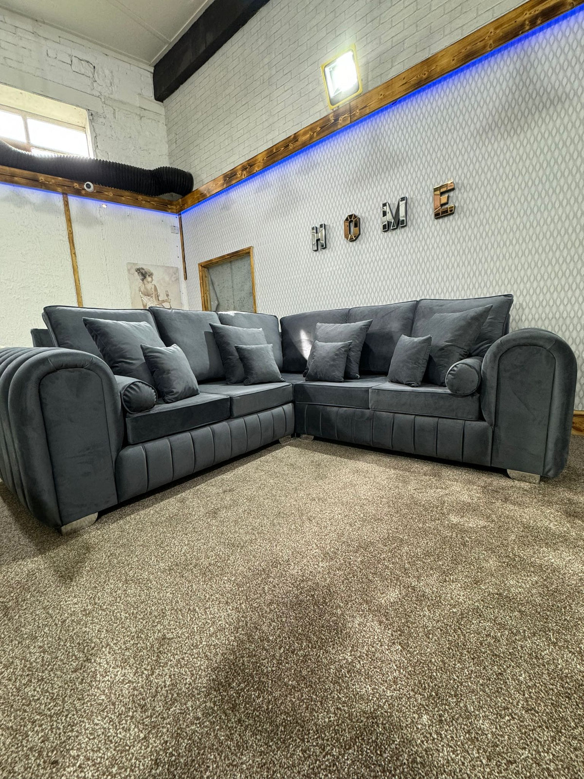 Oyster Lined Fabric Sofa