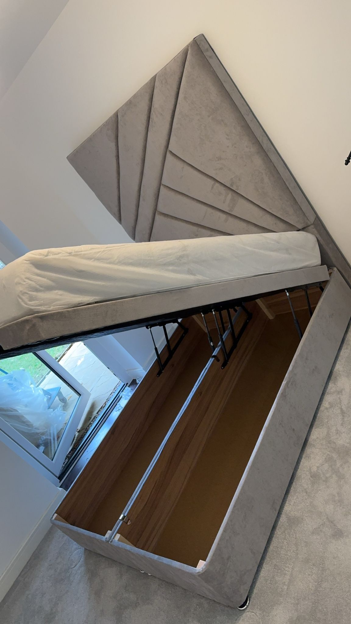 Virgo Geometric Bed | Stylish Contemporary Bed Frame