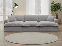 Santa Barbara modular 3 Seater Sofa Feather Filled Cushions with Footstool