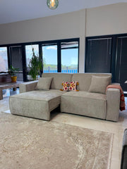 Houston electric Sofa bed Beige Green Grey