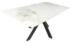 Milan Dining Table (1.5/1.8m) – Black Base – image 3