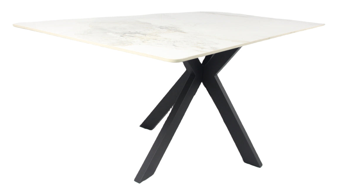 Milan Dining Table (1.5/1.8m) – Black Base – image 5