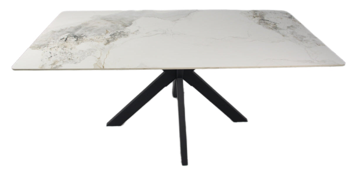 Milan Dining Table (1.5/1.8m) – Black Base – image 6