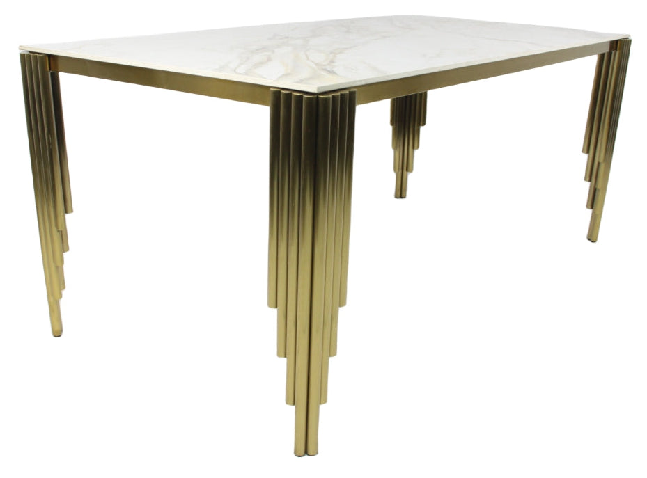Mayfair Gold Dining Table (1.8m) – Gold Frame – image 3