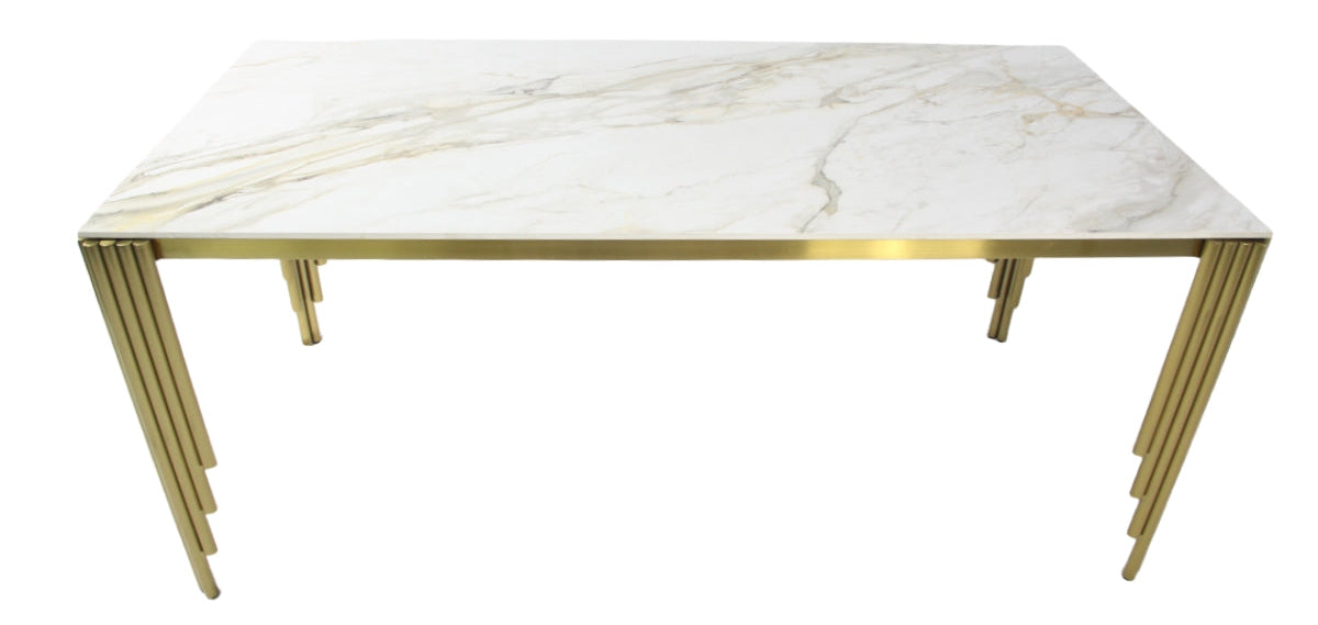 Mayfair Gold Dining Table (1.8m) – Gold Frame – image 5