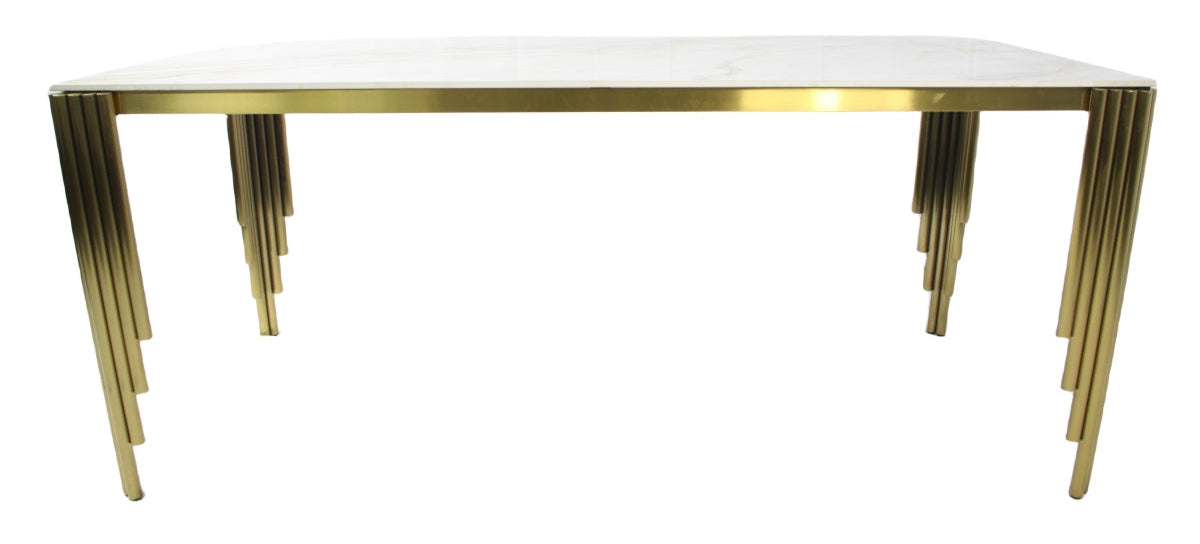 Mayfair Gold Dining Table (1.8m) – Gold Frame – image 6