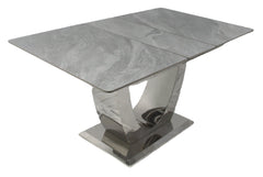 London Extending Dining Table (1.2-1.5/1.6-2m) – Chrome Frame – image 2