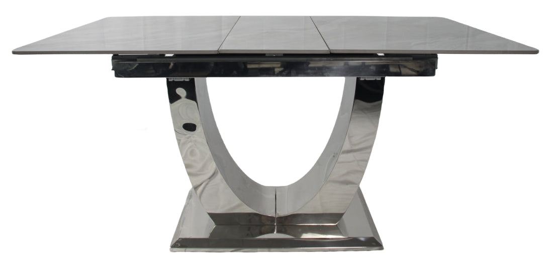 London Extending Dining Table (1.2-1.5/1.6-2m) – Chrome Frame – image 8
