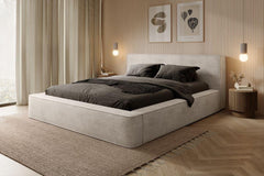 Short Headboard Platform Bed Mini Ambassador Plain Style Frame