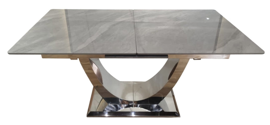 London Extending Dining Table (1.2-1.5/1.6-2m) – Chrome Frame – image 10