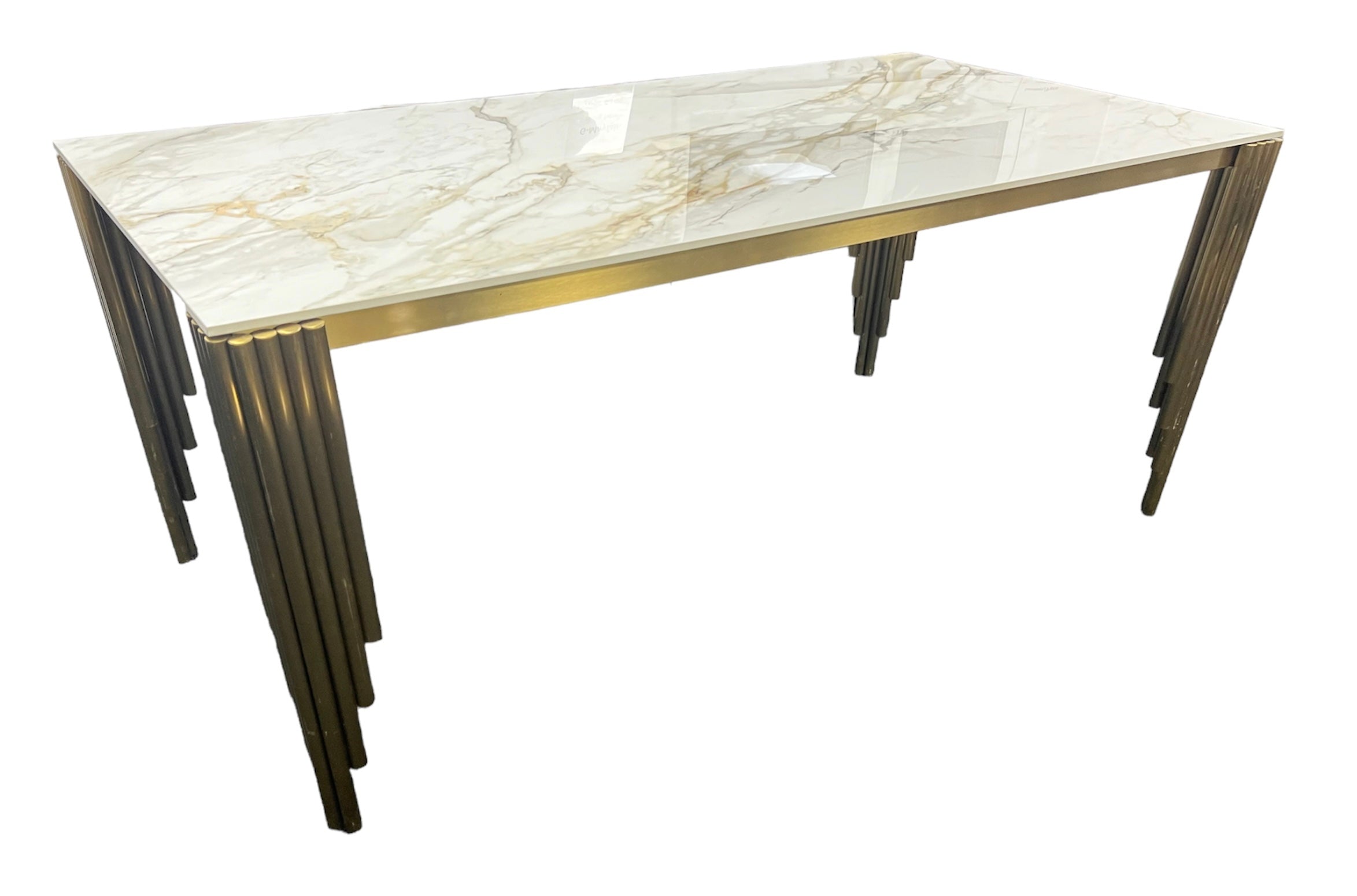 Mayfair Gold Dining Table (1.8m) – Gold Frame – image 8