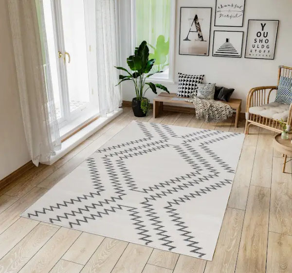 RILEY LARGE ZIG ZAG LIVING ROOM RUG 200 X 290CM