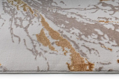 BLOSSOM LARGE LIVING ROOM RUG GOLD SWIRLS  200 X 290 CM