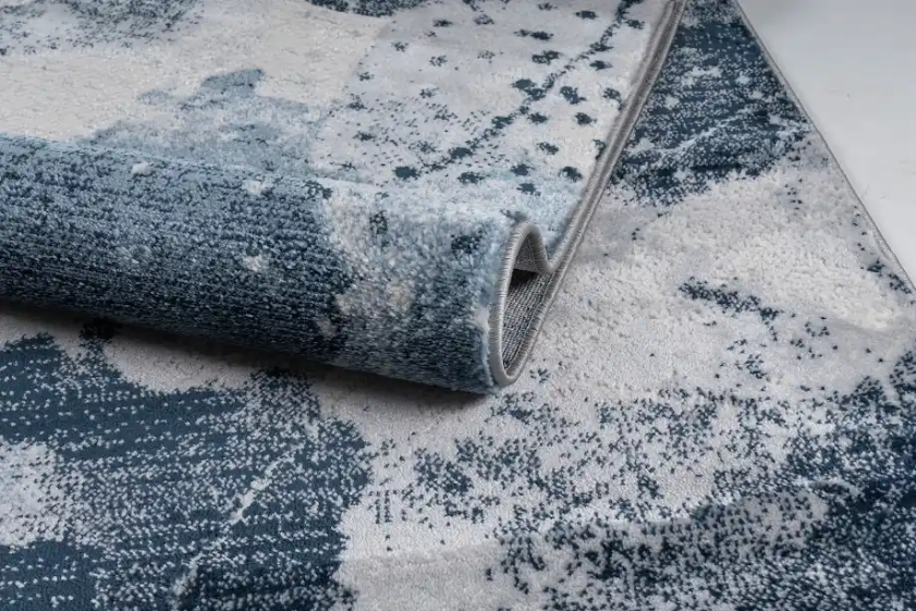 HARLEQUIN LARGE BLUE  LIVING ROOM RUG 200 X 290 CM