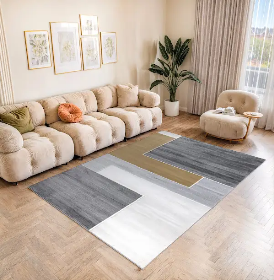 HARTLEY LARGE LIVING ROOM NEUTRAL RUG 200 X 290 CM