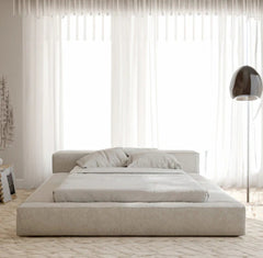 Manhattan Plain Platform Bed Low Headboard | Modern Minimalist Design