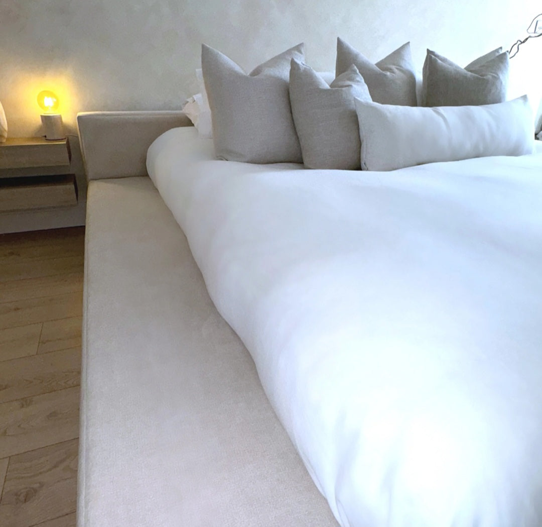 Manhattan Plain Platform Bed Low Headboard | Modern Minimalist Design