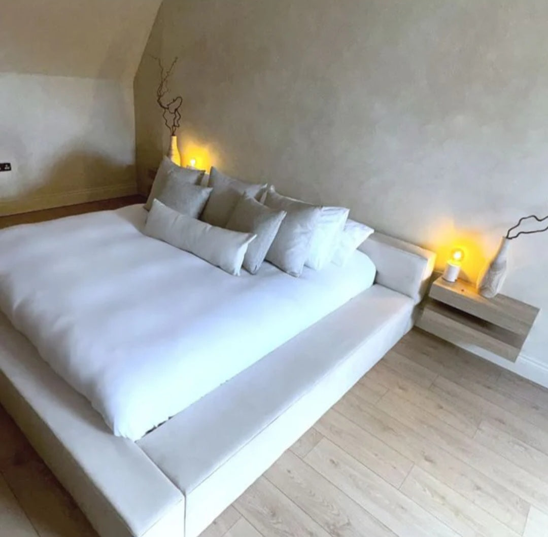 Manhattan Plain Platform Bed Low Headboard | Modern Minimalist Design