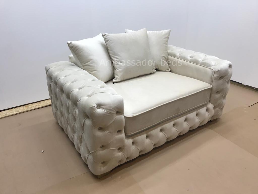 Ashley Chesterfield Upholstered Velvet Scatter back Cushion Sofa - Estelle Decor