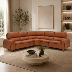 Arizona Electric Recliner Sofa Tan Large Corner 260cm x 260cm USB Ports