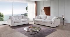 Berlin Comfy Jumbo Sofa Beige and Grey