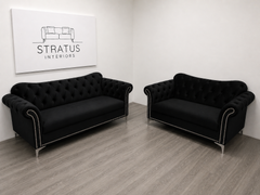 Elegance Luxury Chesterfield Sofa Set – Tufted Upholstered 2 & 3 Seater Couch Soft Velvet | Modern Classic Living Room Furniture