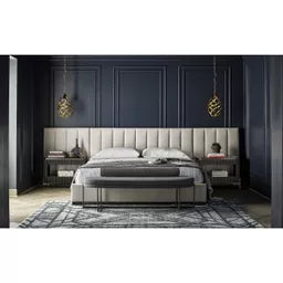 Raphael Extra Wide Panel Bed – Luxury Upholstered Bed Frame