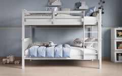 Hero Childrens Wooden Bunk Bed White and Grey