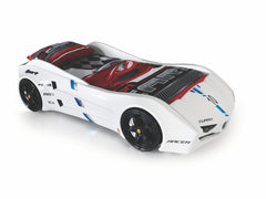 Children's Ferrari Car Bed | Sports Car Toddler Bed Frame White Red